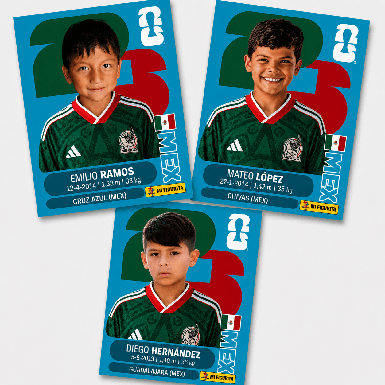 Ejemplos de figuritas de México